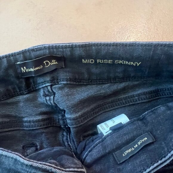 Massimo Dutti Mid Rise Skinny Jeans Dark Wash | Size 6 US (EUR 38) - Picture 3 of 4